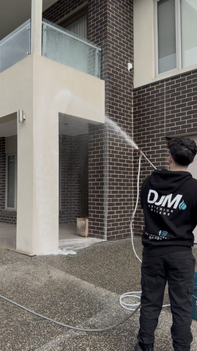 DJM soft washing exterior eaves
