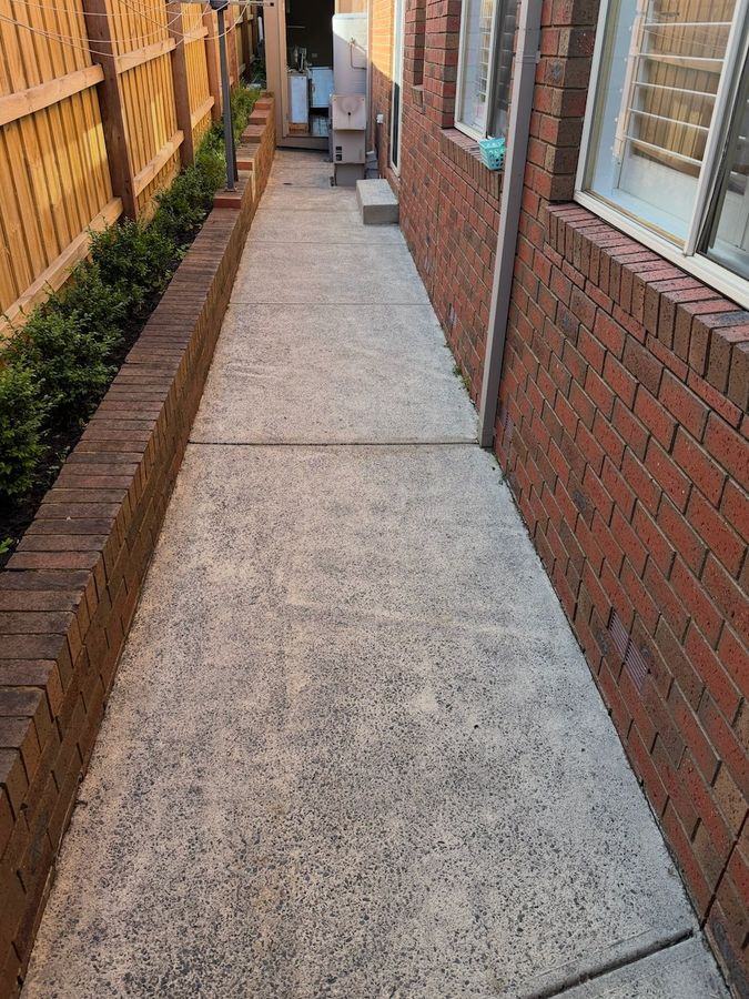 Concrete clean — after