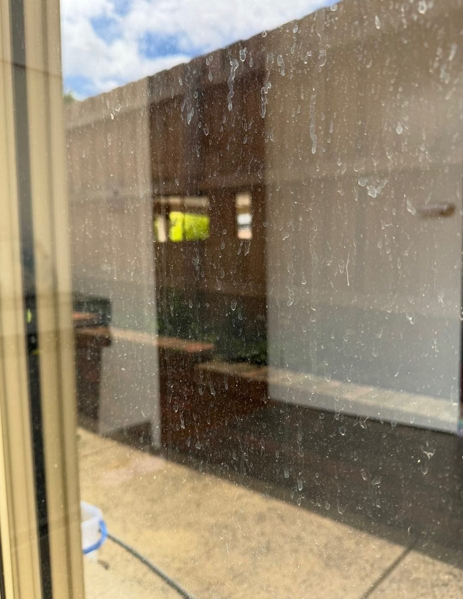 Glass detail — before